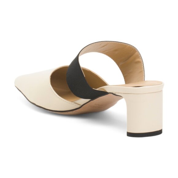 MAX MARA Made In Spain Leather Heeled Mule Heels - Picture 2 of 3